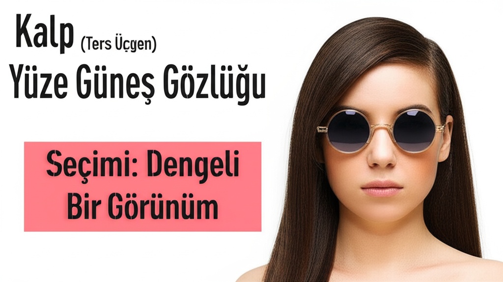 Kalp (Ters Üçgen) Yüze Güneş Gözlüğü Seçimi: Dengeli Bir Görünüm